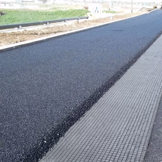 New Fiberglass Geogrids Bitumen Coated Glassfiber Geo Grid